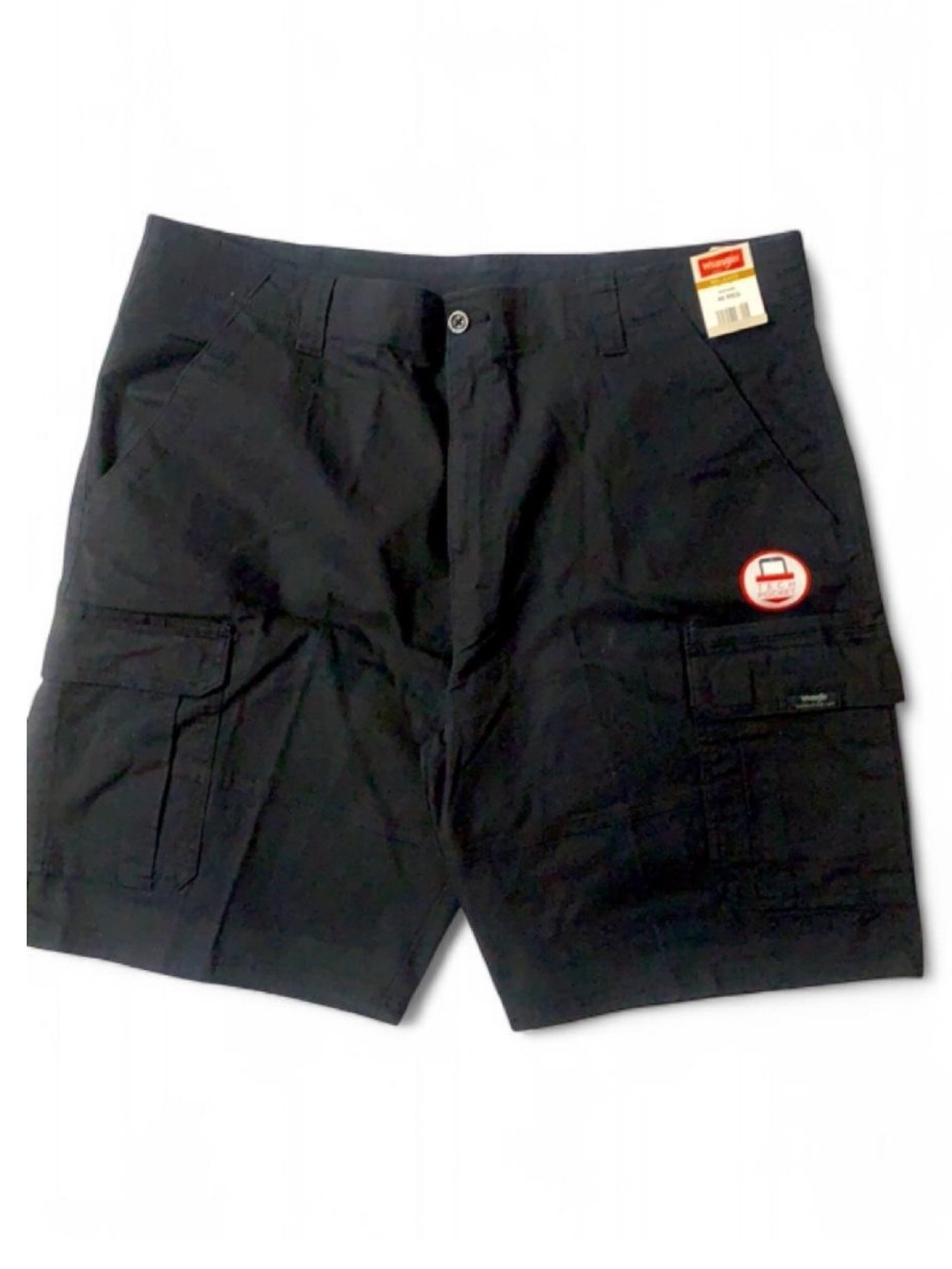Wrangler Black Cargo Shorts with Utility Pockets